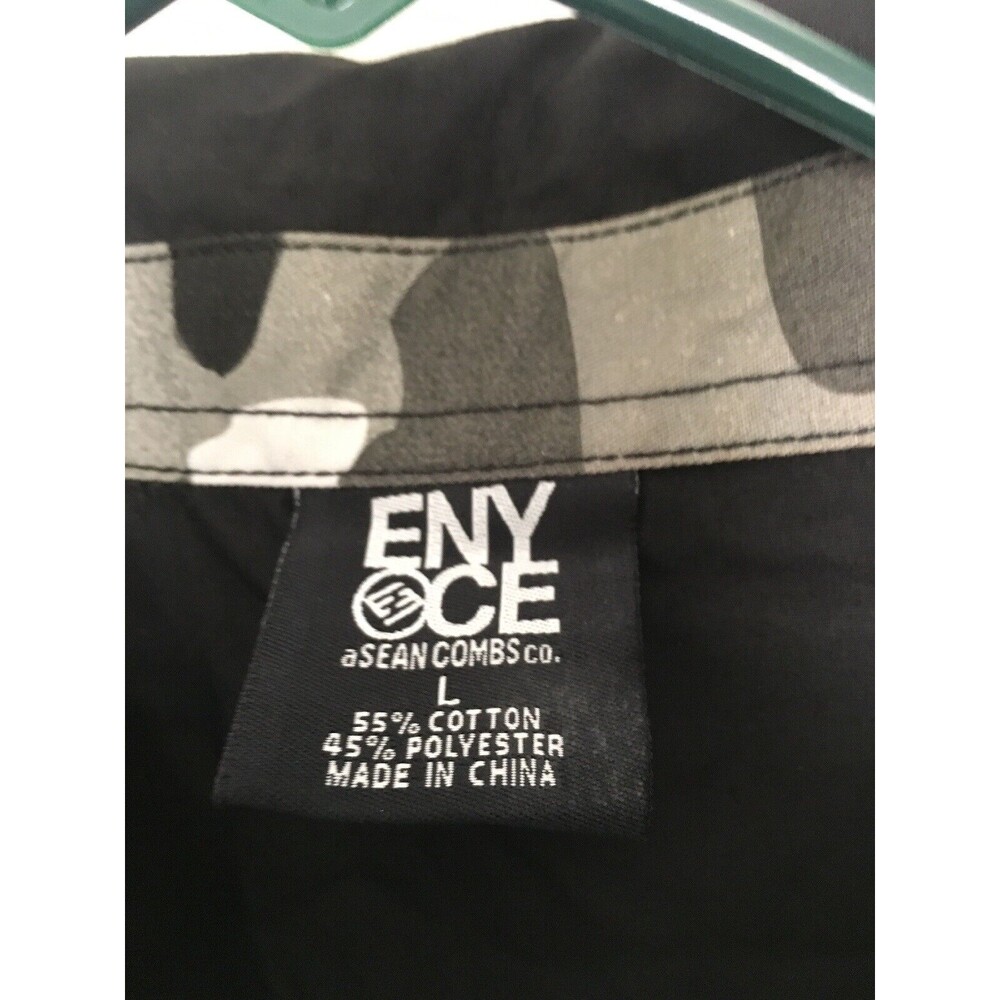 Enyce Shirt Men's Camouflage Gray Black Long Sleeve Button Down Shirt Size Large - Picture 7 of 11